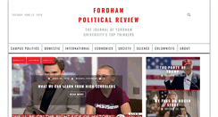 Desktop Screenshot of fordhampoliticalreview.org