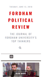 Mobile Screenshot of fordhampoliticalreview.org